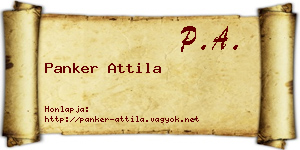 Panker Attila névjegykártya